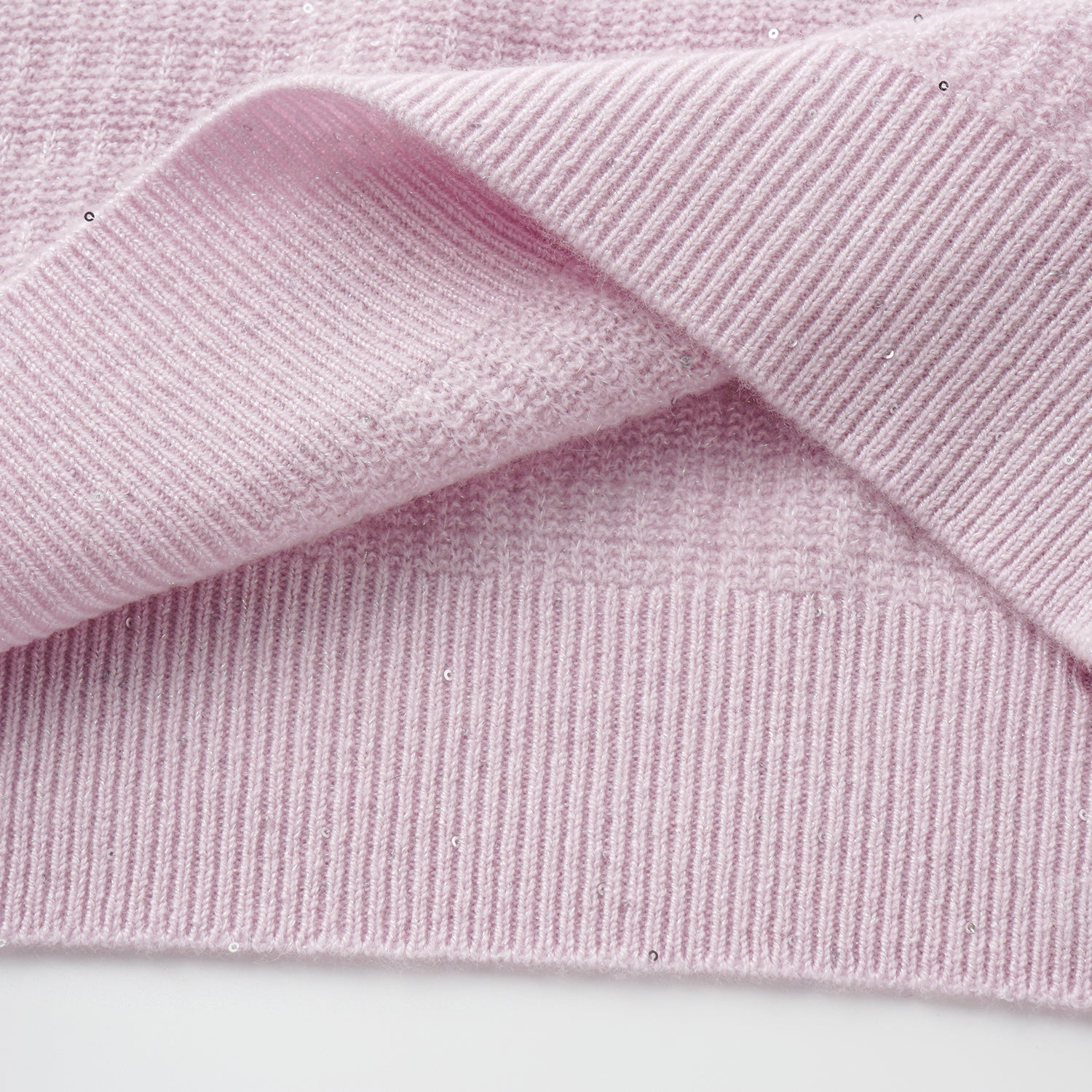 “Autumn Diary” 100% Cashmere極細絨柔星點高領針織背心—Lilac Dawn紫丁曙夢