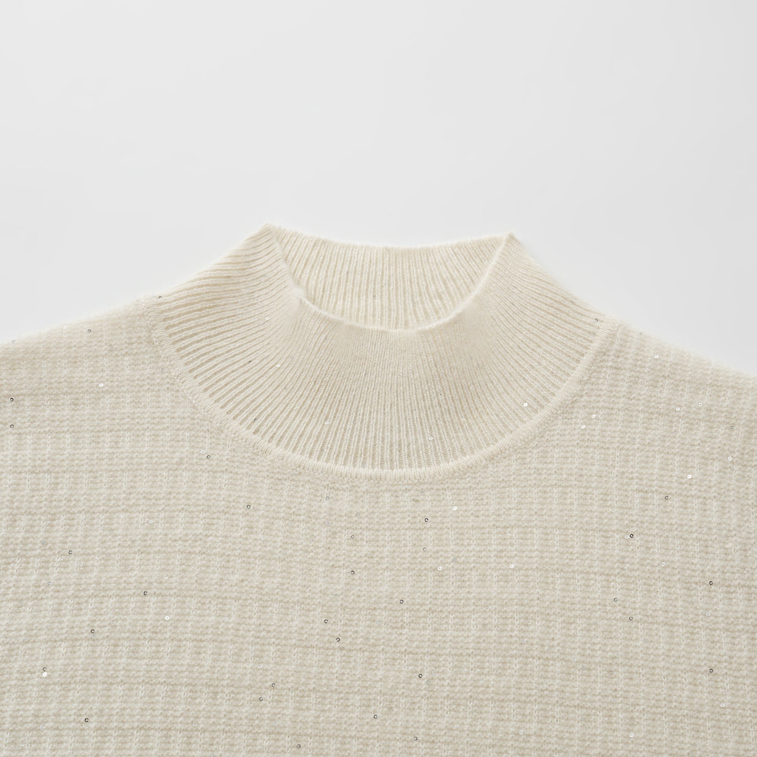 “Autumn Diary” 100% Cashmere極細絨柔星點高領針織背心—Velour Moonlight絲絨月光