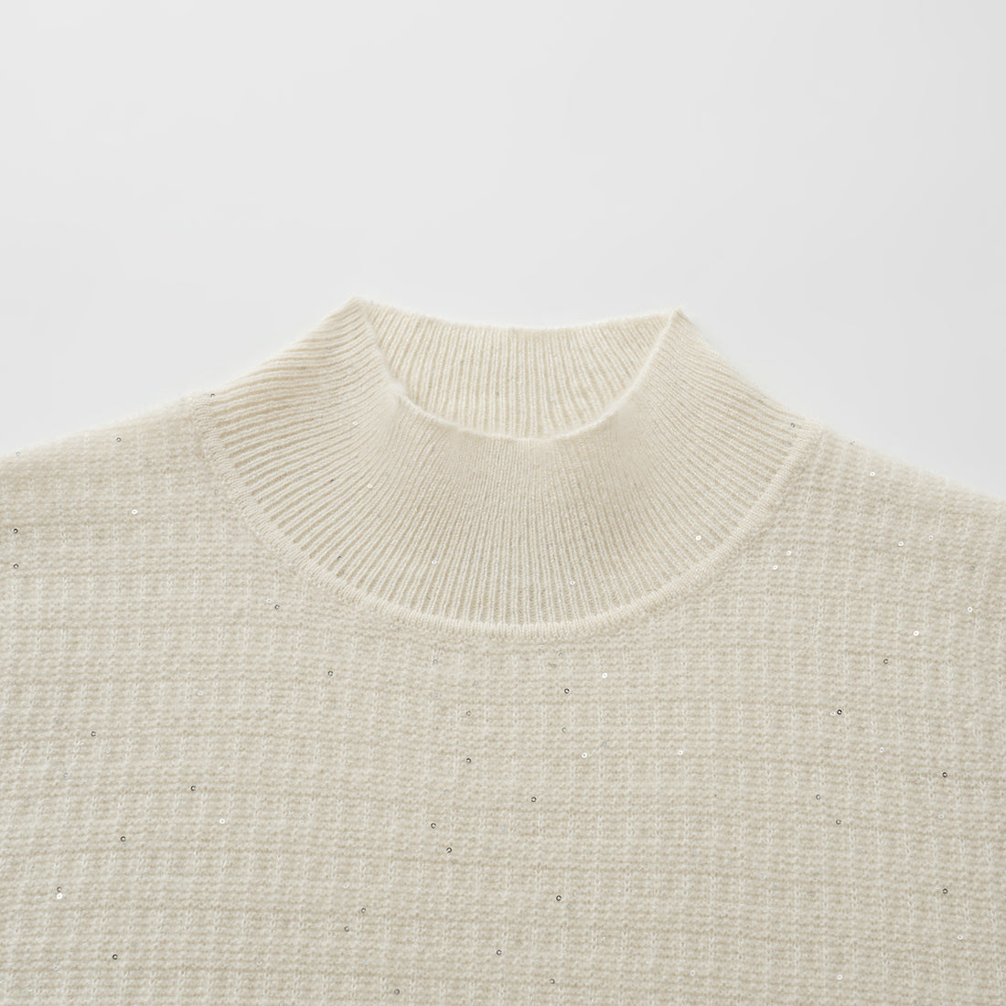 “Autumn Diary” 100% Cashmere極細絨柔星點高領針織背心—Velour Moonlight絲絨月光