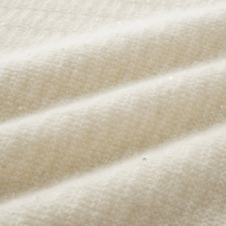 “Autumn Diary” 100% Cashmere極細絨柔星點高領針織背心—Velour Moonlight絲絨月光