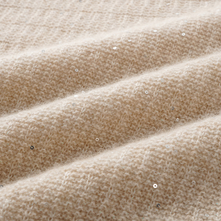 “Autumn Diary” 100% Cashmere極細絨柔星點高領針織背心—Dream of Wheatfield麥田之夢