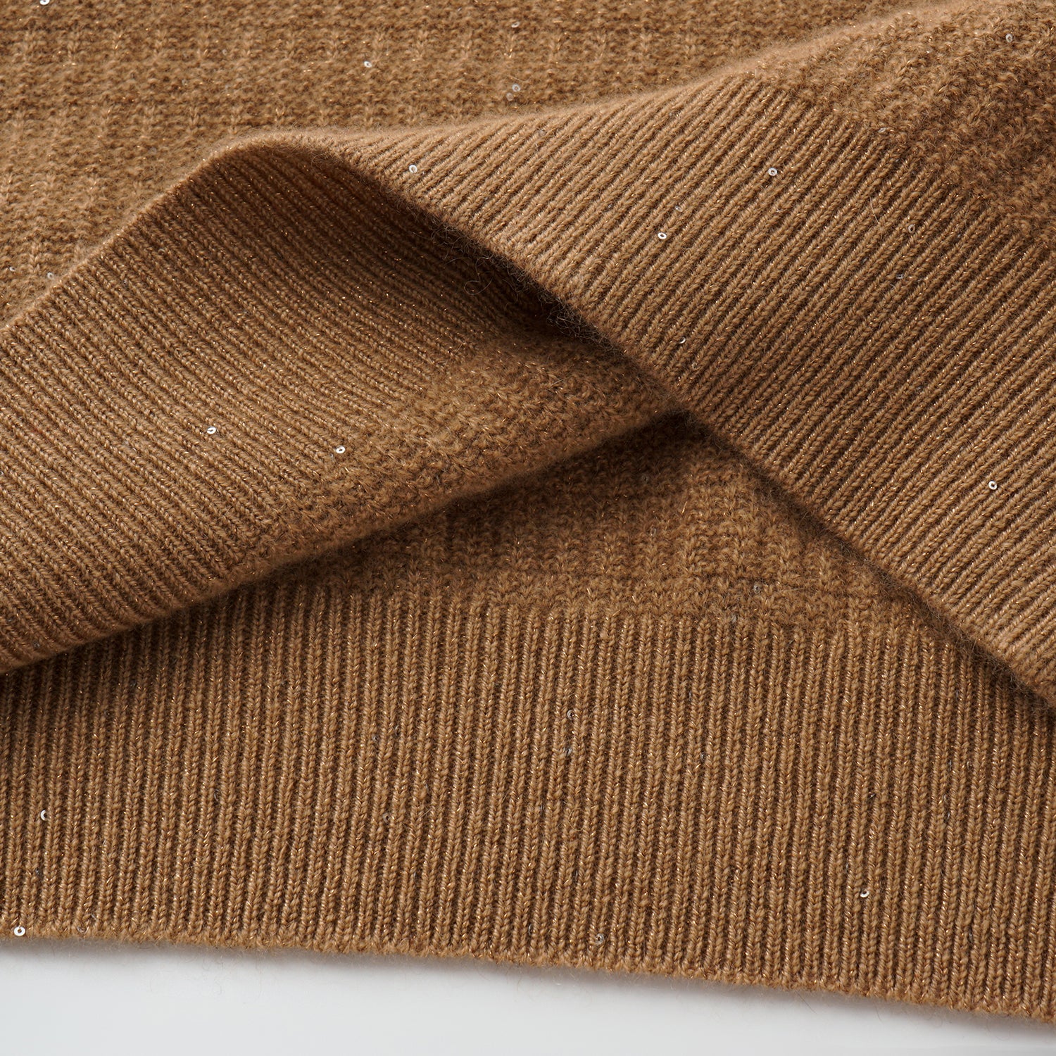 “Autumn Diary” 100% Cashmere極細絨柔星點高領針織背心—Golden Acorn橡果暖陽