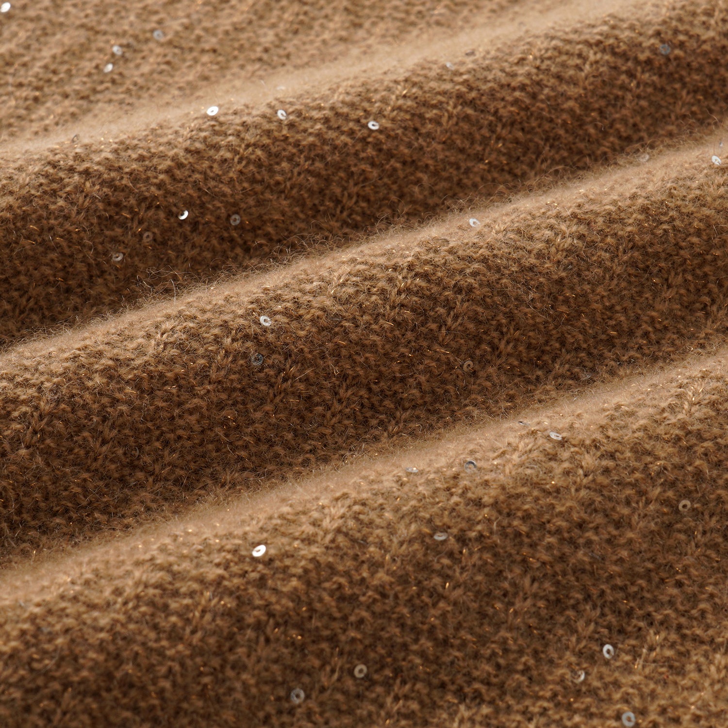 “Autumn Diary” 100% Cashmere極細絨柔星點高領針織背心—Golden Acorn橡果暖陽