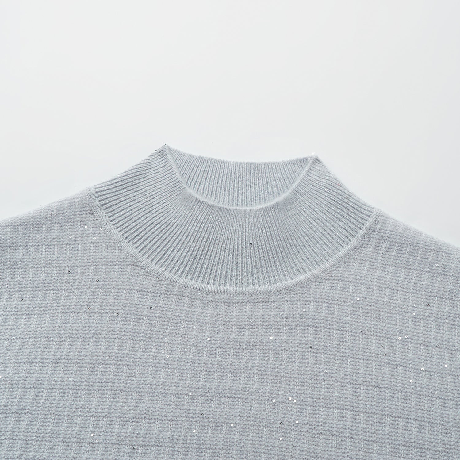 “Autumn Diary” 100% Cashmere極細絨柔星點高領針織背心—Nebula Veil霧影星河