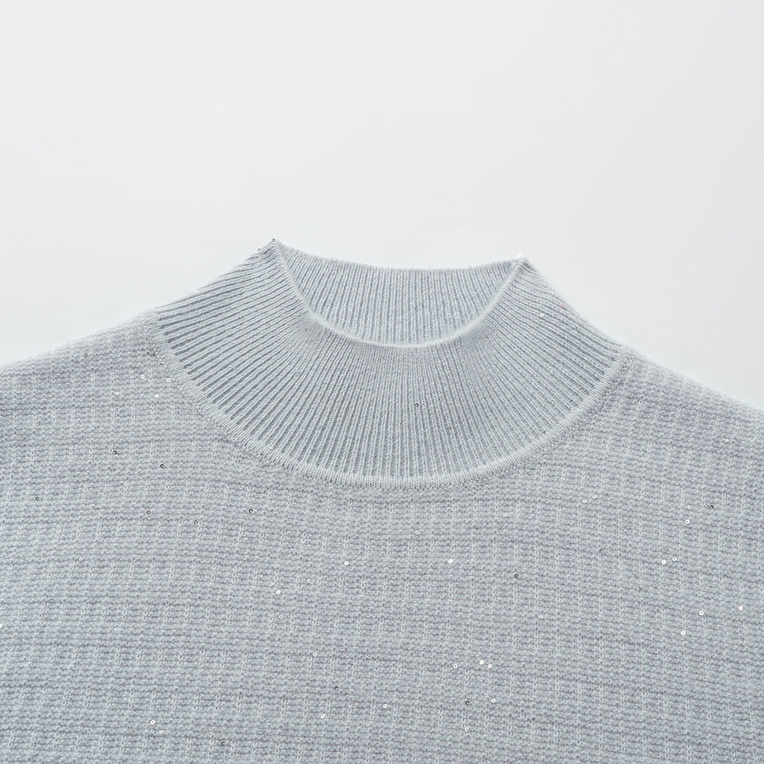 “Autumn Diary” 100% Cashmere極細絨柔星點高領針織背心—Nebula Veil霧影星河