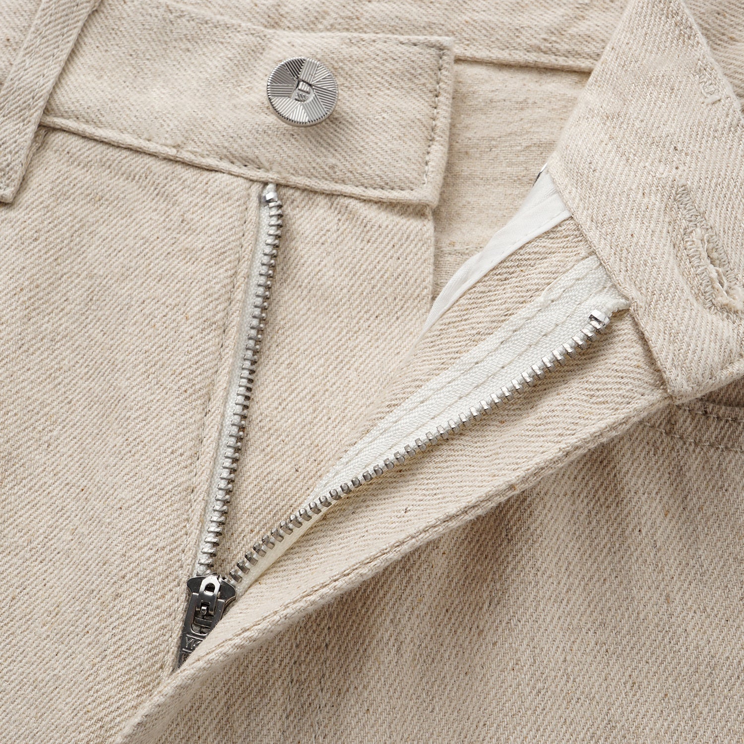 “Easy-go Chic“土耳其頂級霧紋棉高腰反摺牛仔褲—Linen Scent亞麻氣息