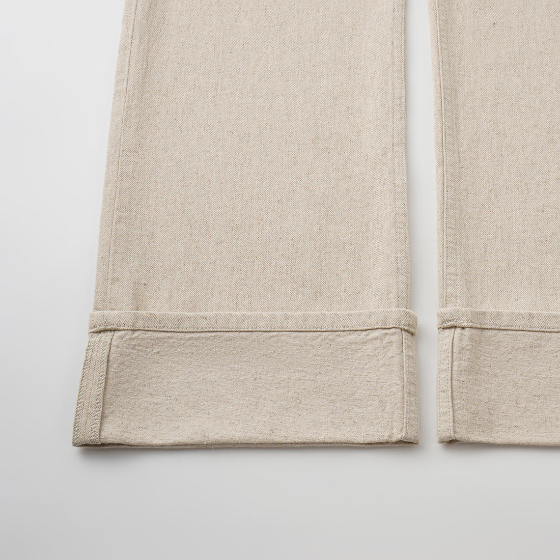 “Easy-go Chic“土耳其頂級霧紋棉高腰反摺牛仔褲—Linen Scent亞麻氣息