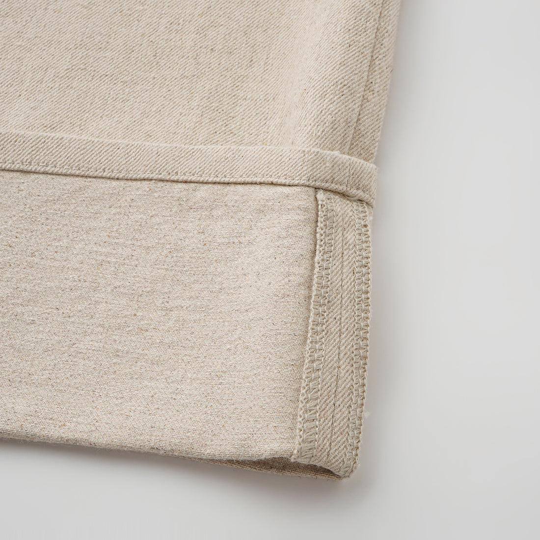 “Easy-go Chic“土耳其頂級霧紋棉高腰反摺牛仔褲—Linen Scent亞麻氣息