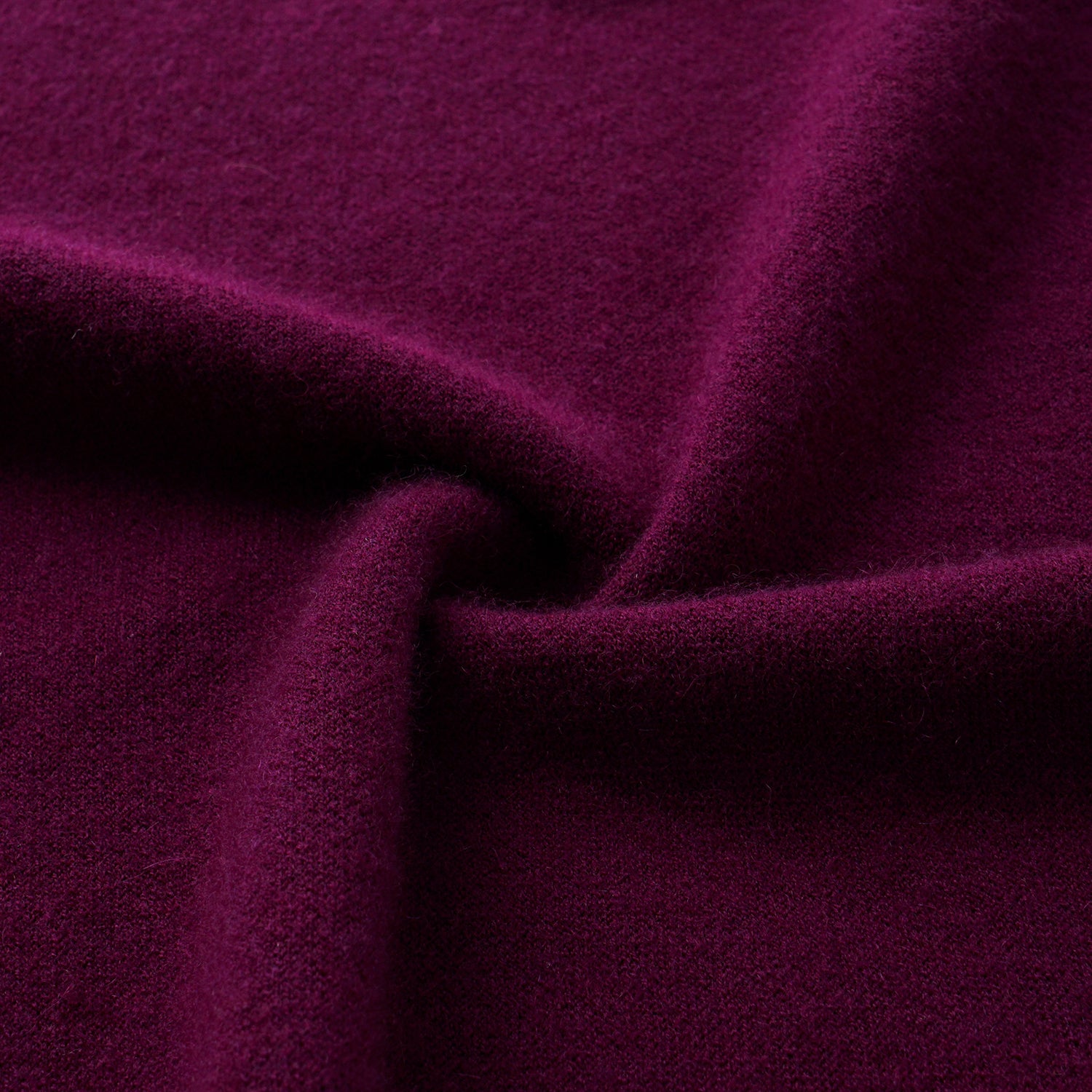 “Winter Diary” Cashmere極簡純色立領針織衫—Velvet Plum絨夜紫莓