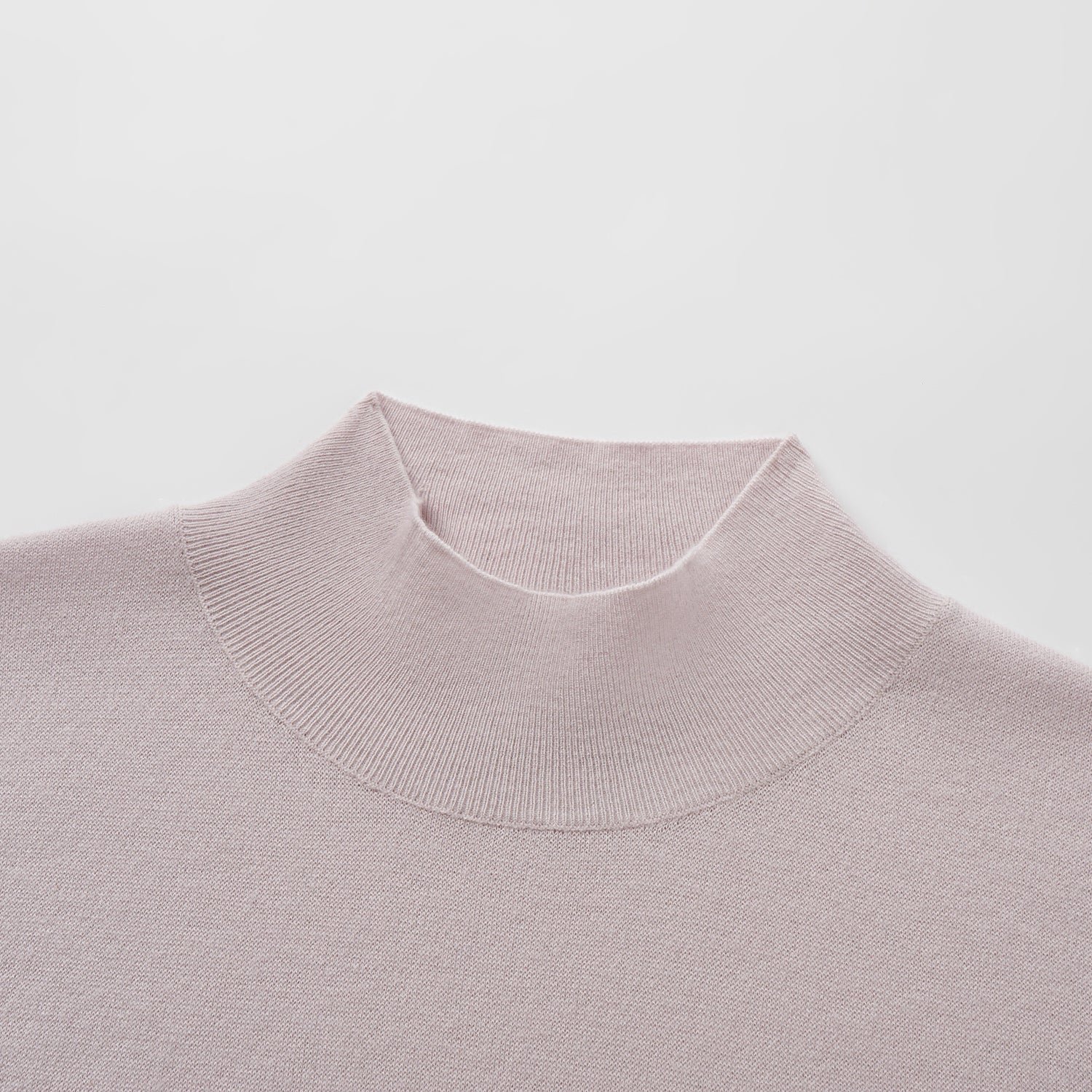 “Winter Diary"Cashmere極簡純色立領針織衫—Blush Breeze玫瑰胭粉