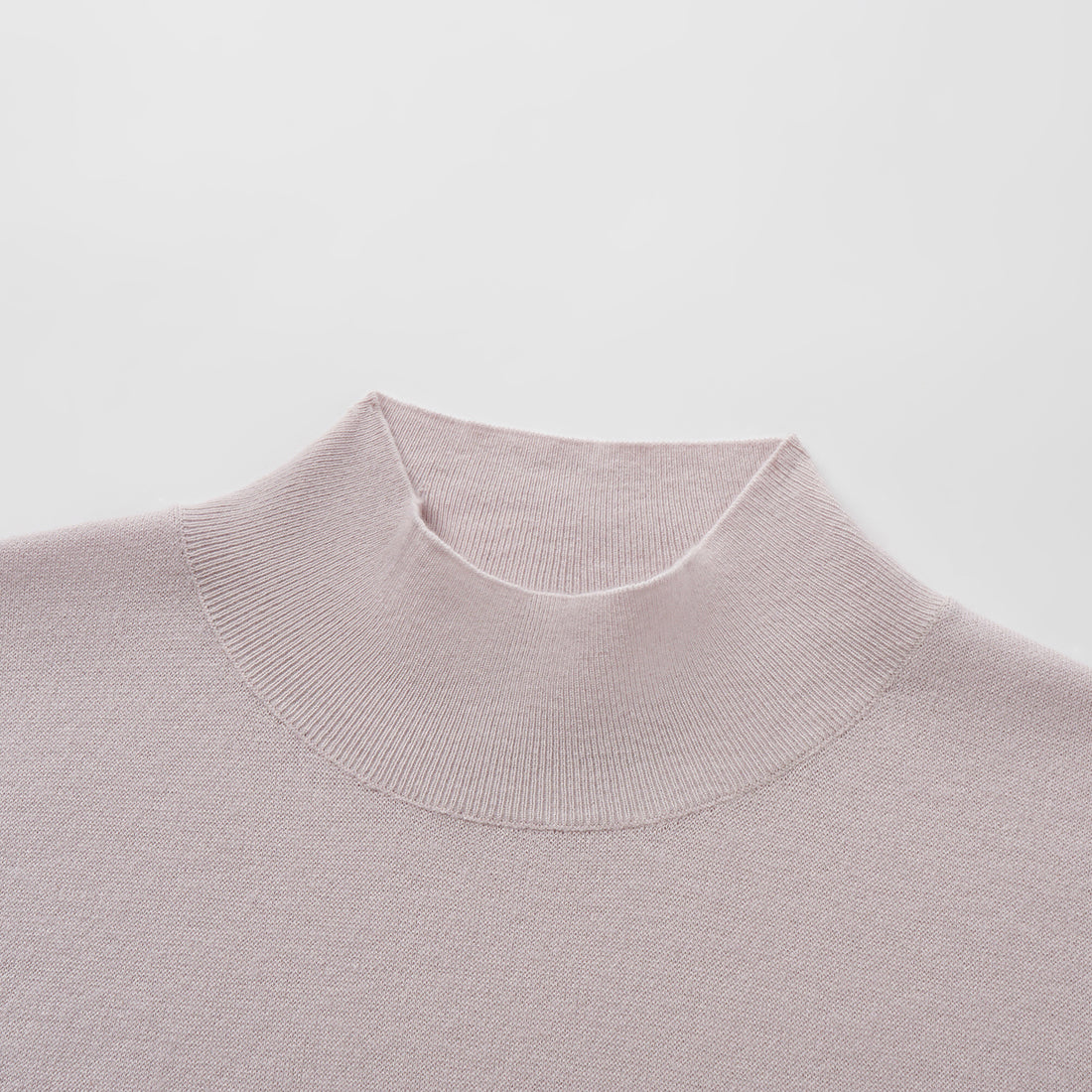 “Winter Diary"Cashmere極簡純色立領針織衫—Blush Breeze玫瑰胭粉