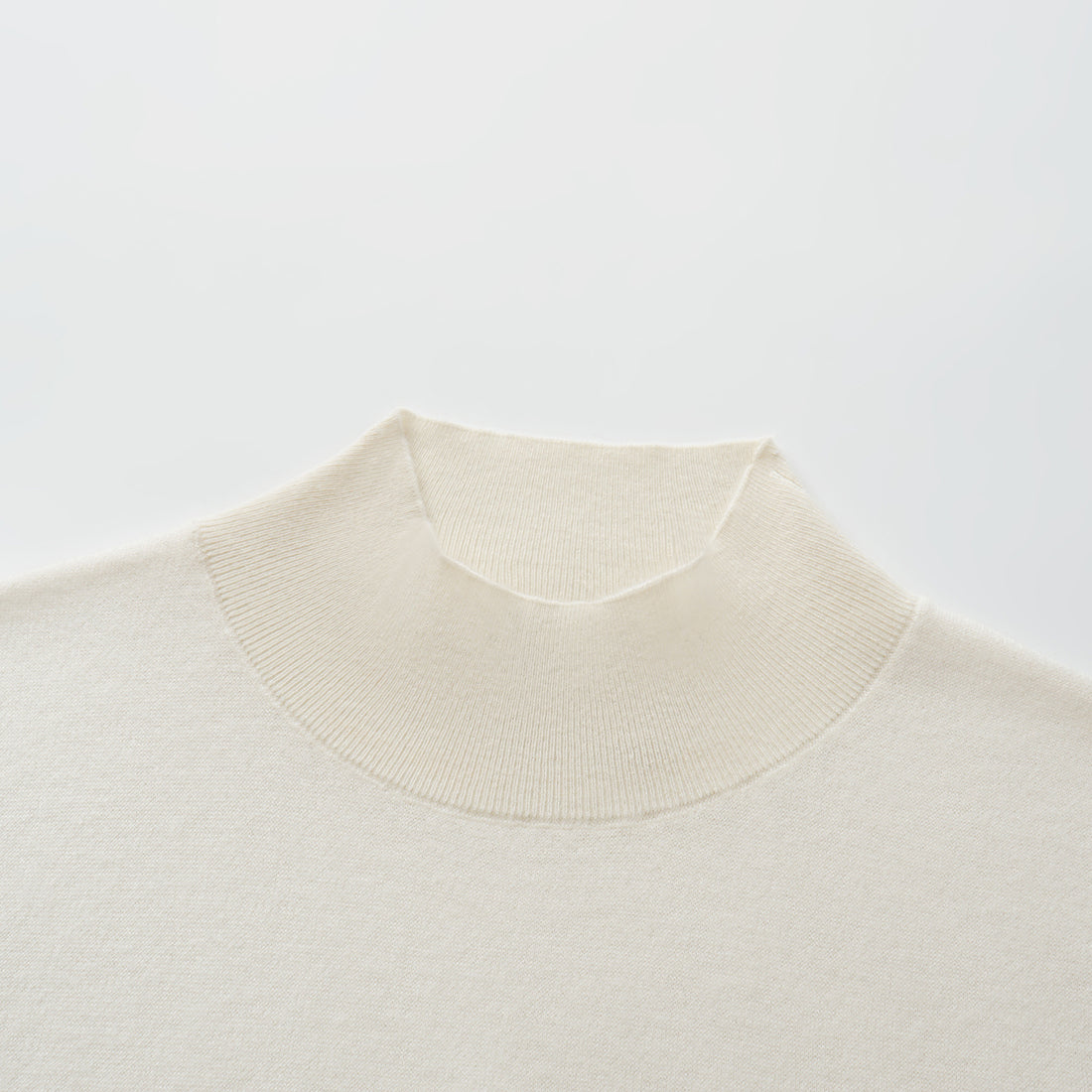 “Winter Diary”Cashmere極簡純色立領針織衫—Pure Snowdream雪色之夢