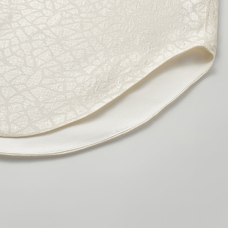 "慵倚春意" 義大利提花羊腿袖襯衫