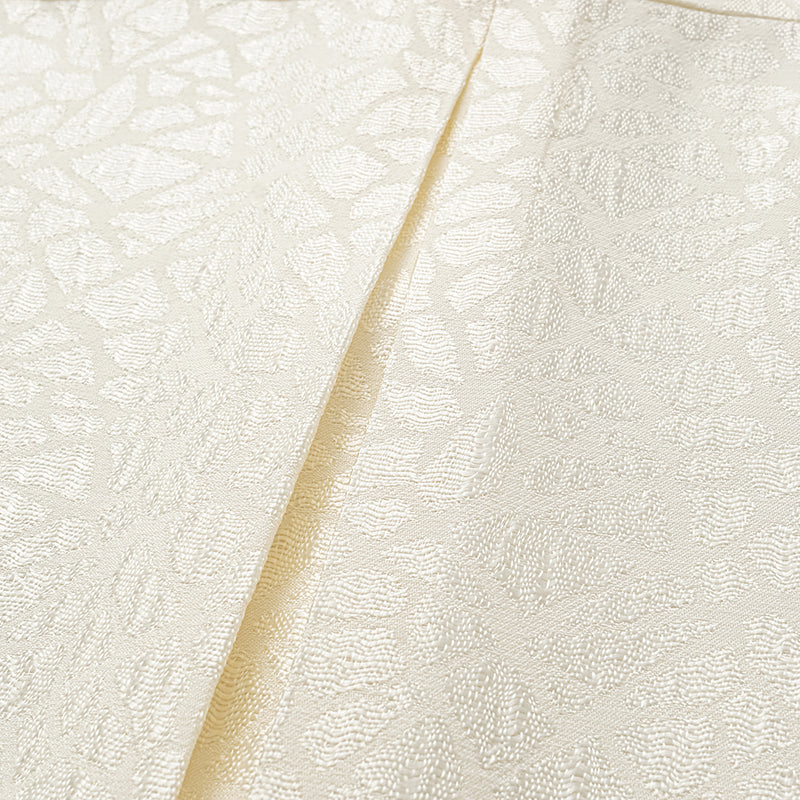 "慵倚春意" 義大利提花羊腿袖襯衫