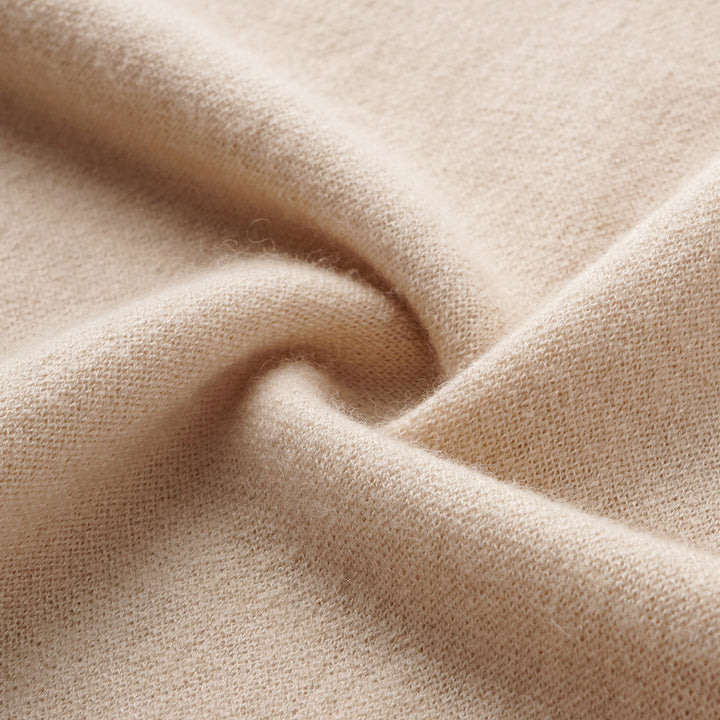 “Winter Diary”Cashmere極簡純色立領針織衫—Natural Tone秋日碎光