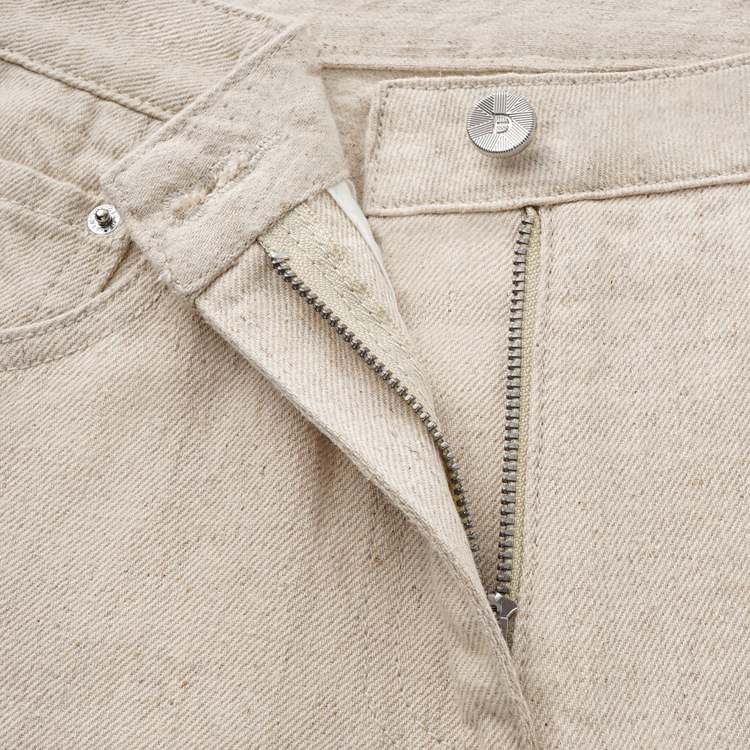 “Easy-go Chic“土耳其頂級霧紋棉中低腰牛仔褲—Linen Scent亞麻氣息