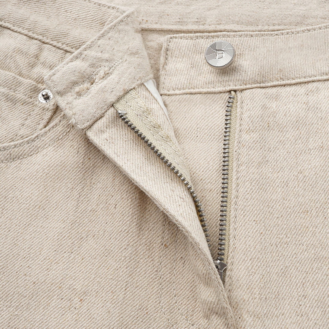 “Easy-go Chic“土耳其頂級霧紋棉中低腰牛仔褲—Linen Scent亞麻氣息