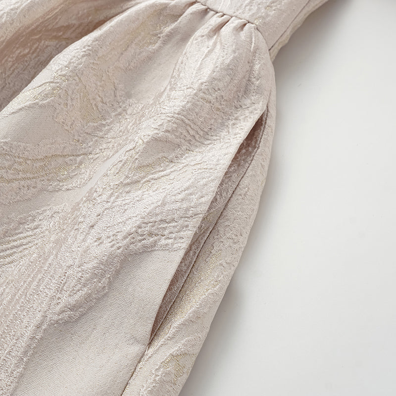 "Imperial Garden Teatime" 織金工藝立體提花國風外套—清荷映月