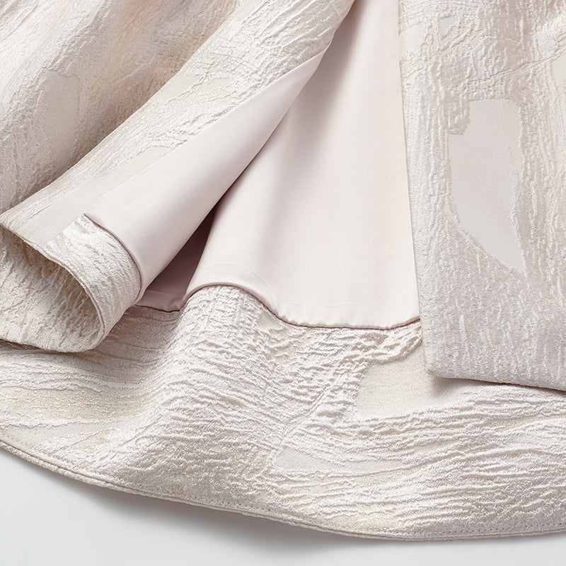 "Imperial Garden Teatime" 織金工藝立體提花國風外套—清荷映月