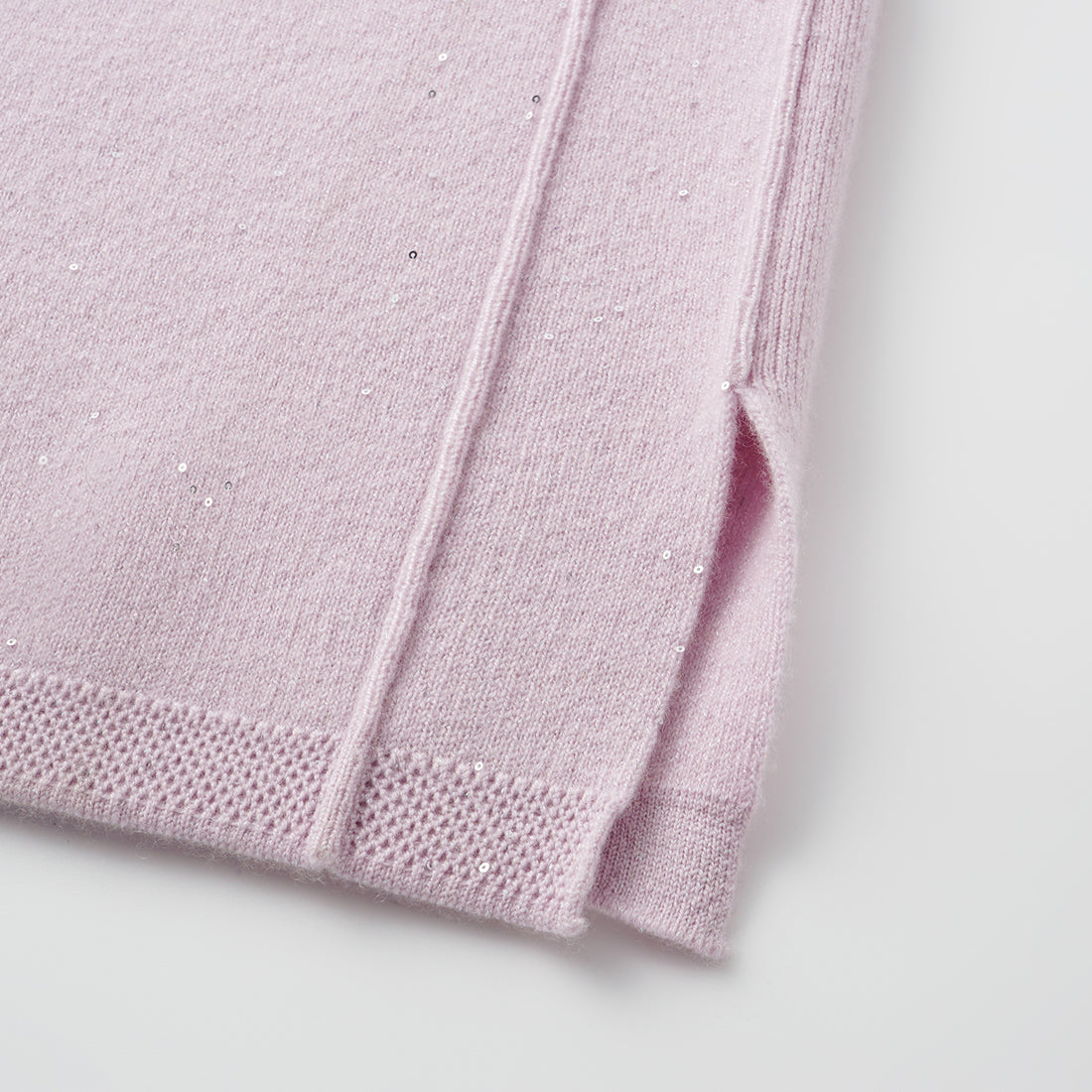 “Autumn Diary” 100% Cashmere極細絨柔星點針織長褲—Lilac Dawn紫丁曙夢