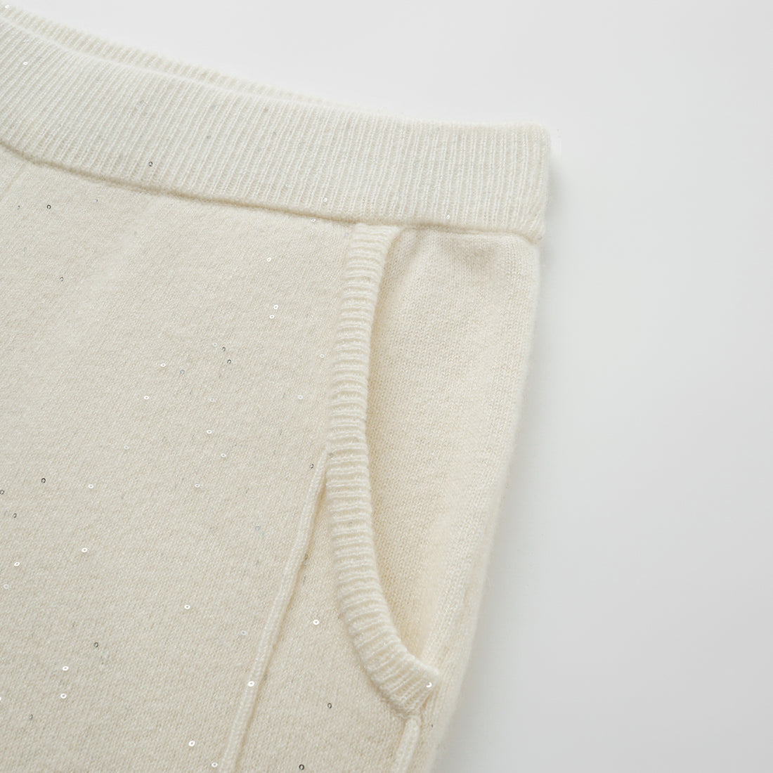 “Autumn Diary” 100% Cashmere極細絨柔星點針織長褲—Velour Moonlight絲絨月光