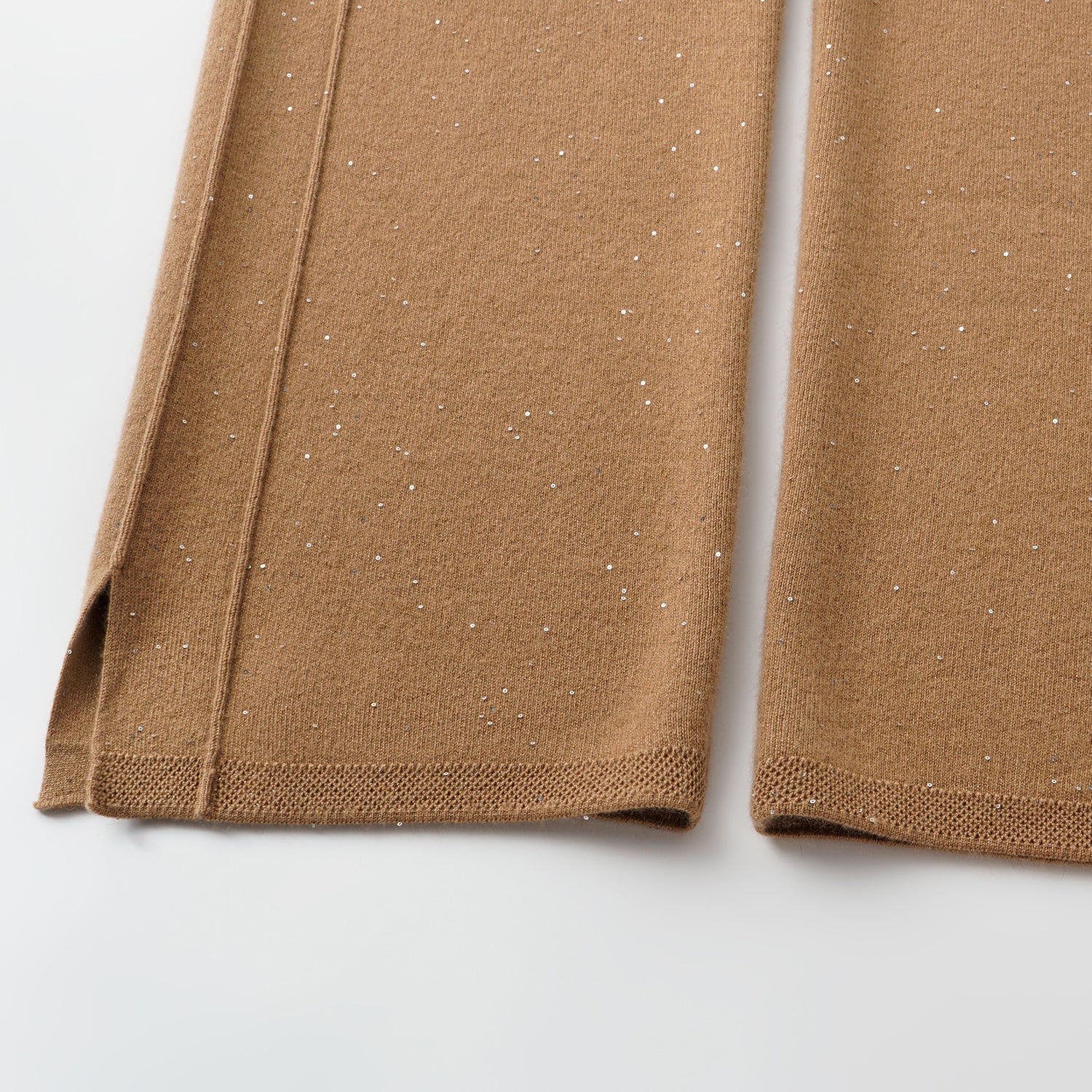 “Autumn Diary” 100% Cashmere極細絨柔星點針織長褲—Golden Acorn橡果暖陽