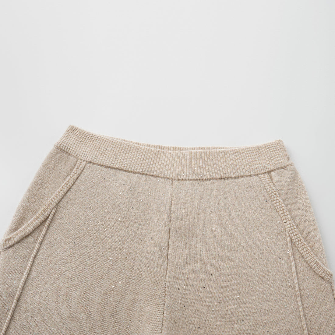 “Autumn Diary” 100% Cashmere極細絨柔星點針織長褲—Dream of Wheatfield麥田之夢