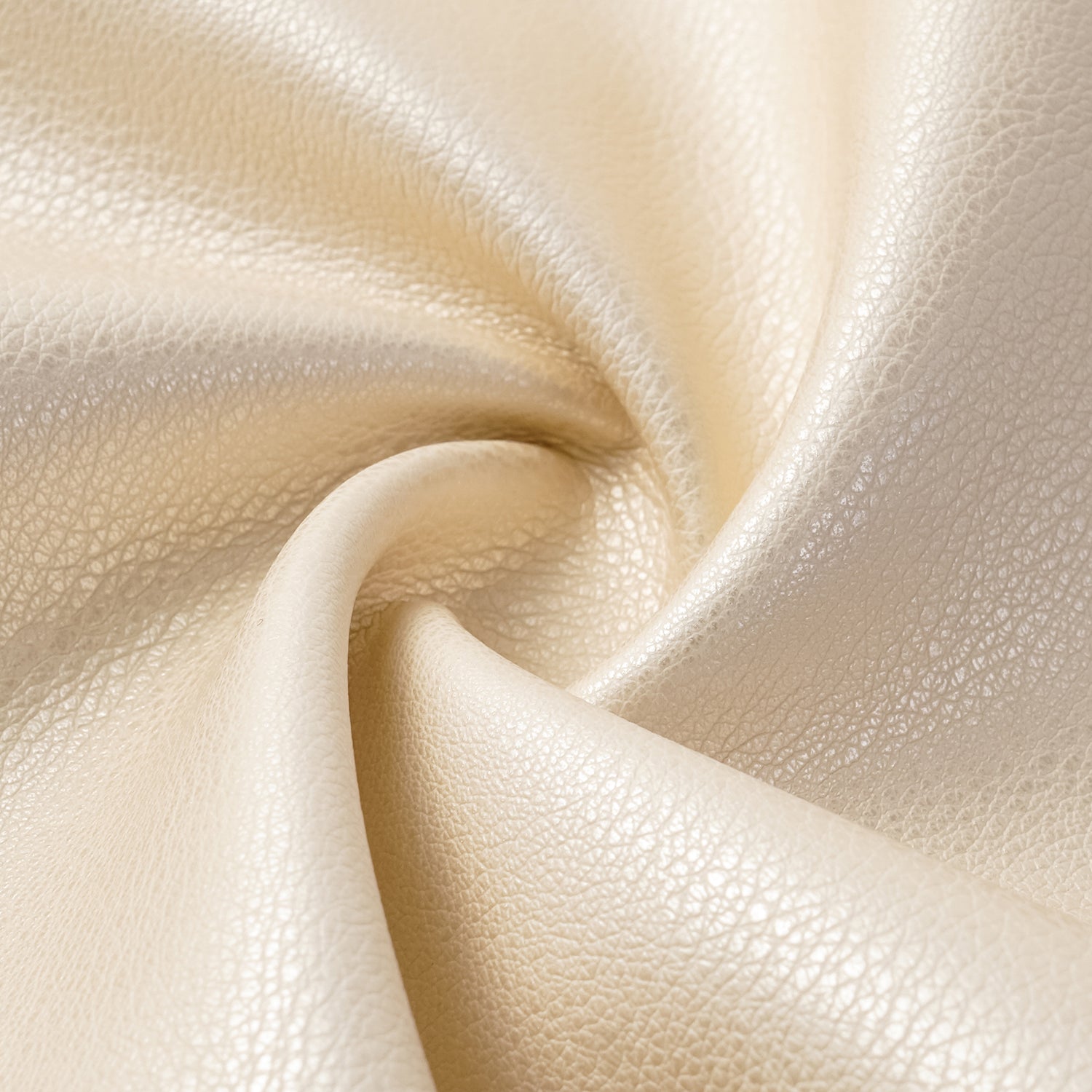 "Easy-go Chic" Vegan Leather Cropped Pants - Pearlescent White 