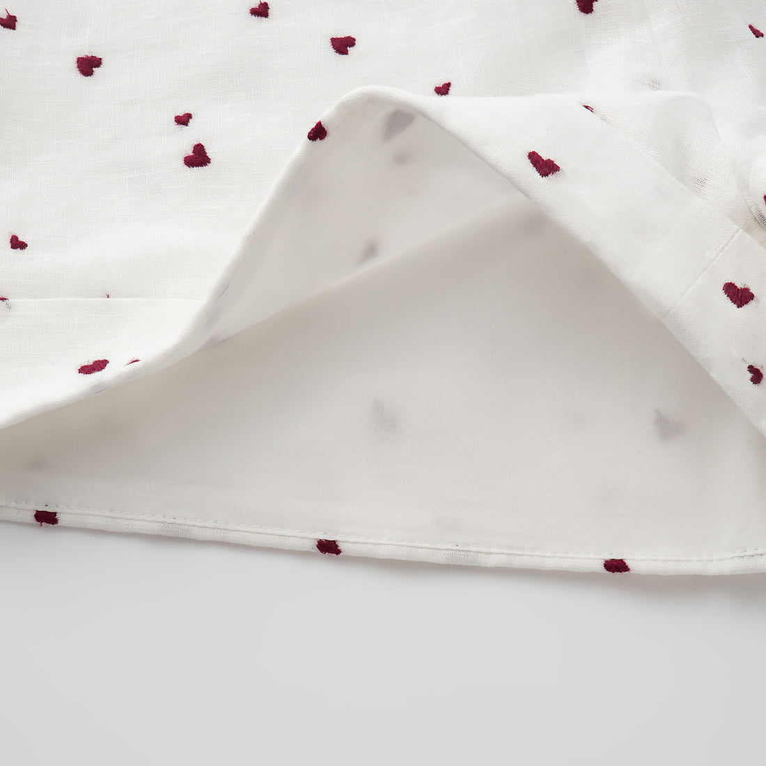 “慵懶俏麗”法國亞麻立體刺繡短褲—Sweet Crush怦然心動