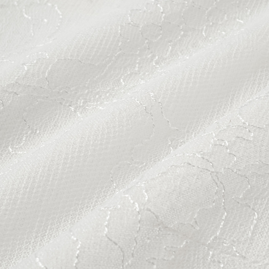 "Daytime Sparkle." Sleeveless shirt with French premium laminated lace