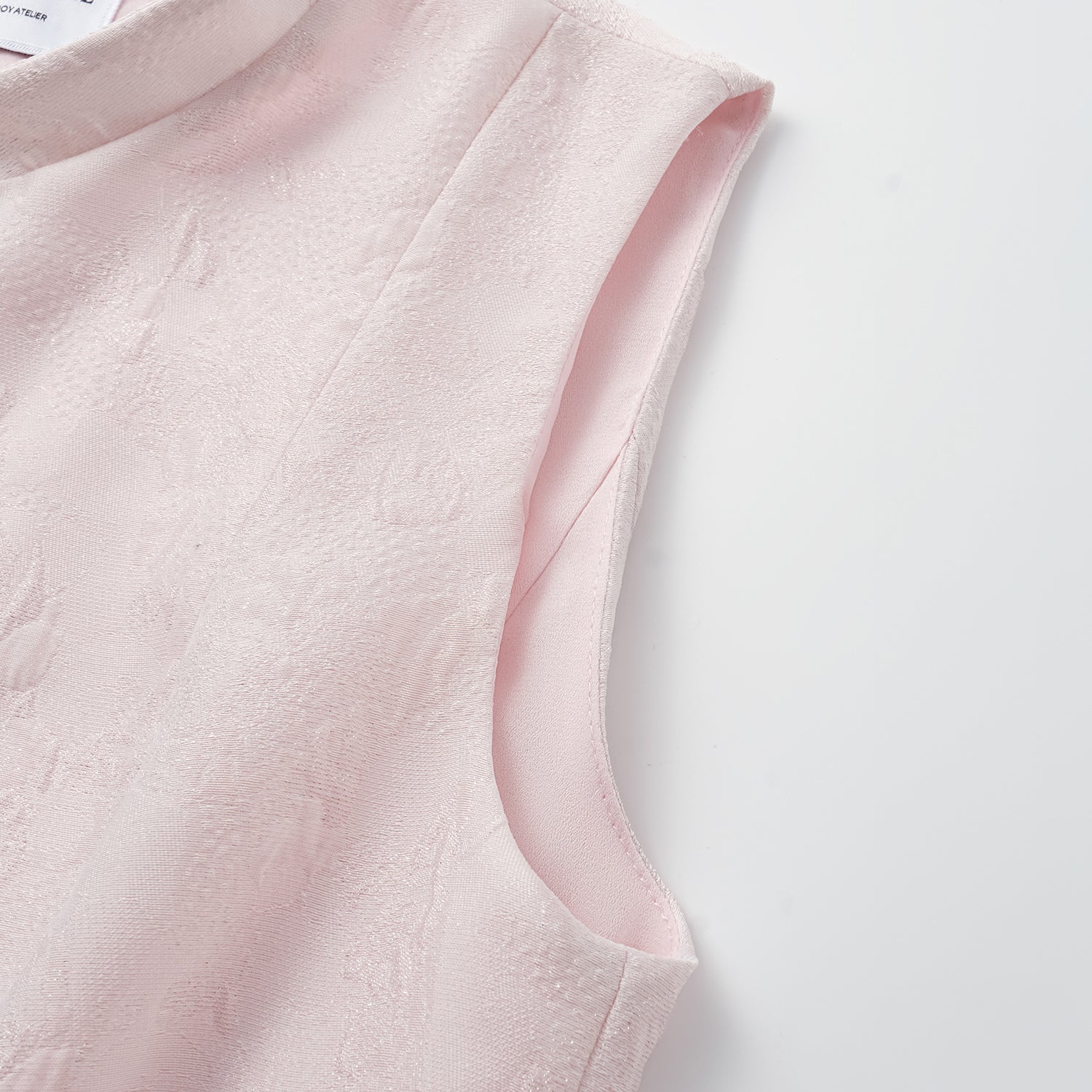 “茶宴” 碎銀工藝提花輕國風馬甲背心—粉露芙蓉