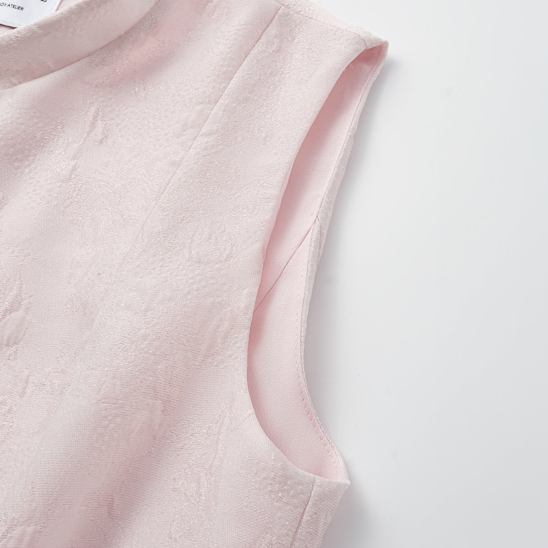 “茶宴” 碎銀工藝提花輕國風馬甲背心—粉露芙蓉