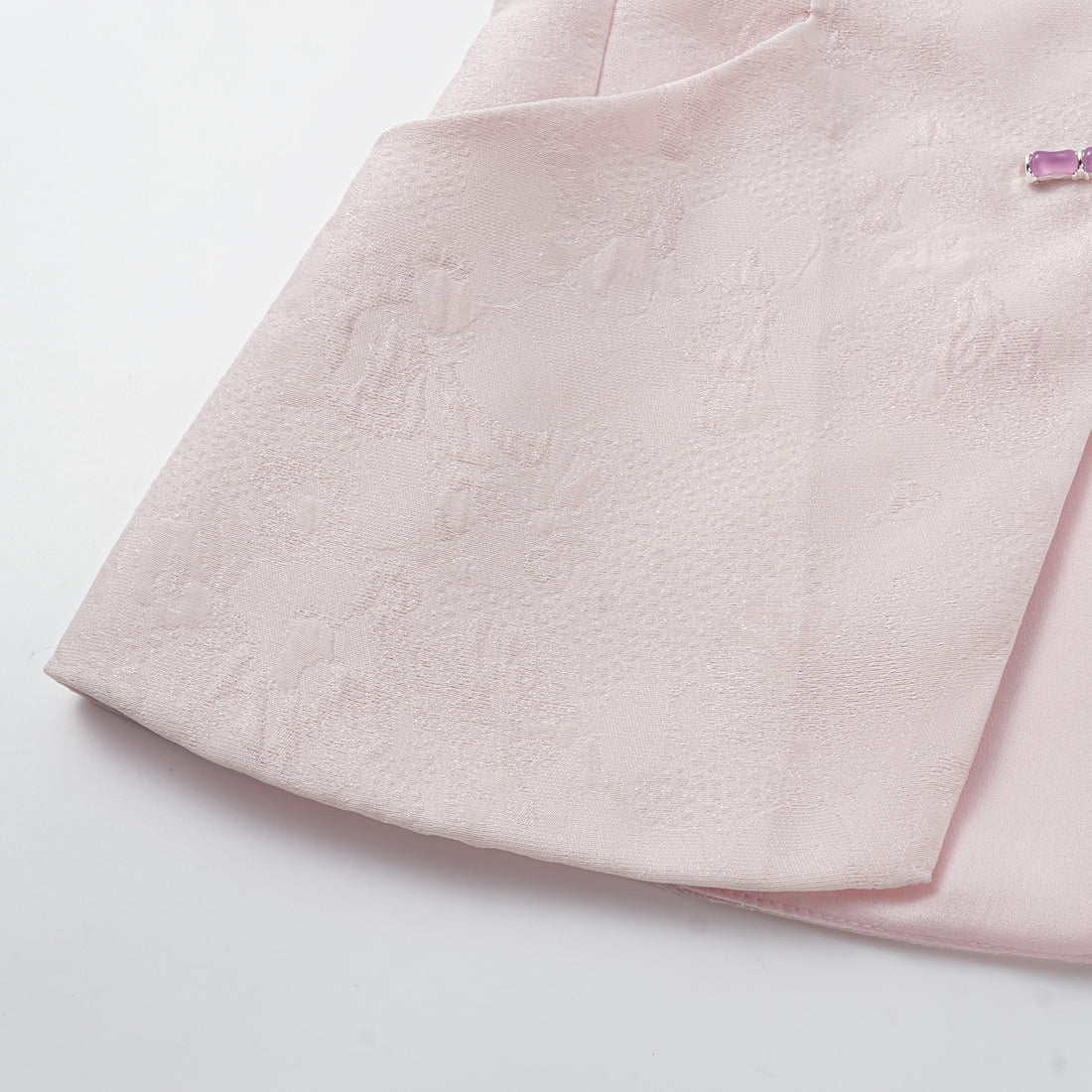 “茶宴” 碎銀工藝提花輕國風馬甲背心—粉露芙蓉