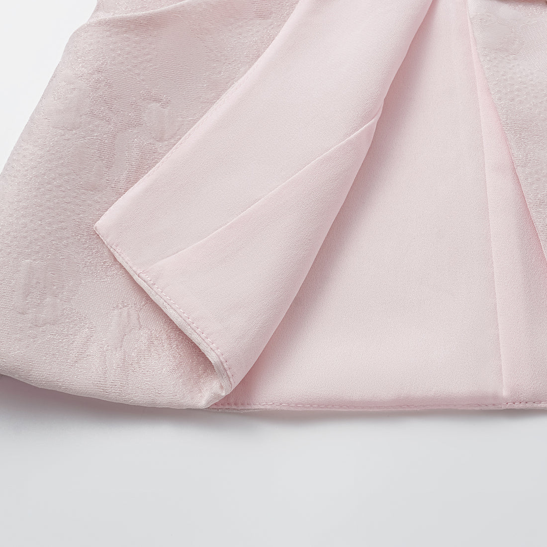 “茶宴” 碎銀工藝提花輕國風馬甲背心—粉露芙蓉