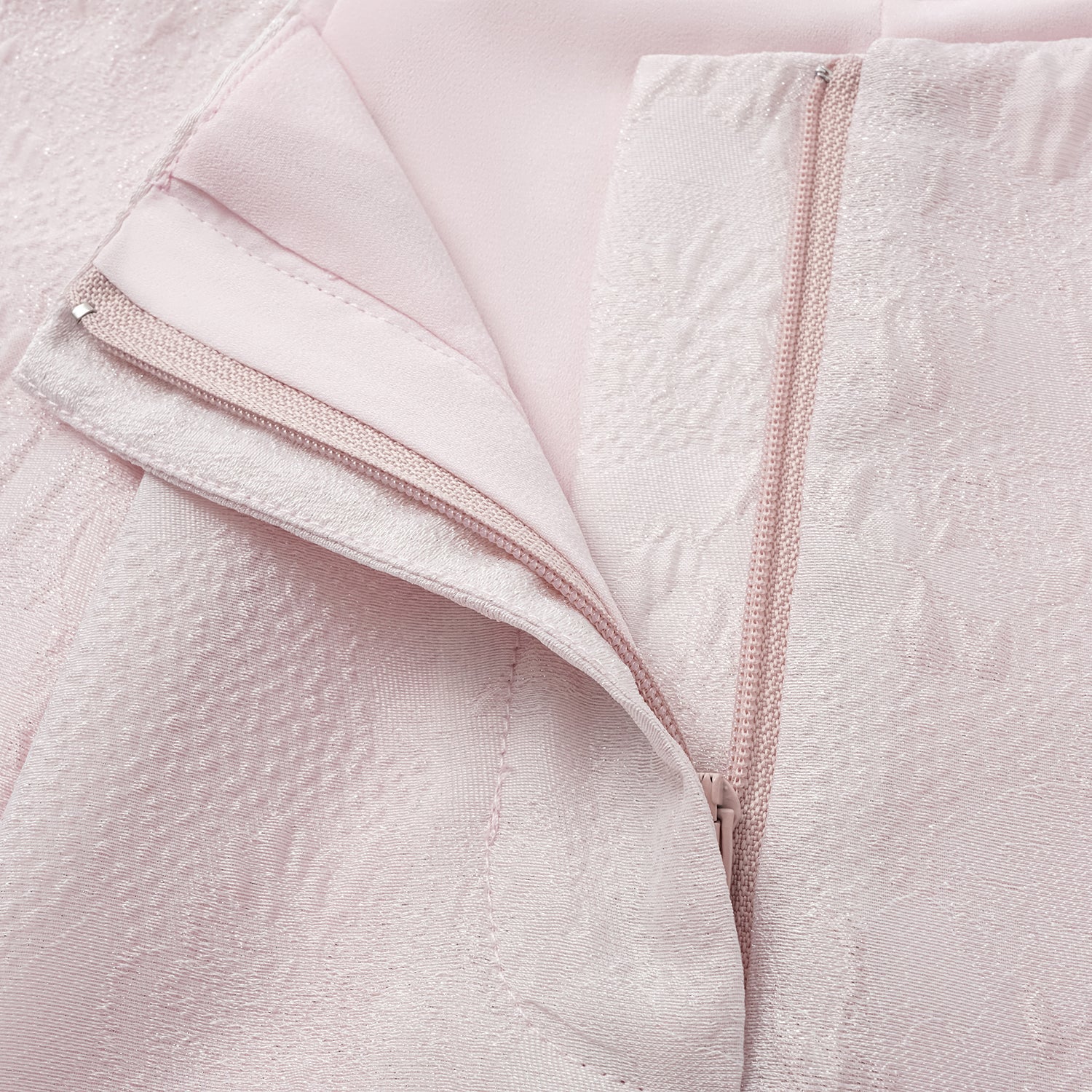 “茶宴” 碎銀工藝提花輕國風短褲—粉露芙蓉