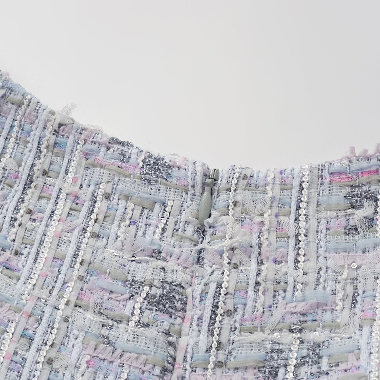 "Arcade of CherJoy Atelier." 法國夏日輕薄花呢立體剪裁抽繩洋裝