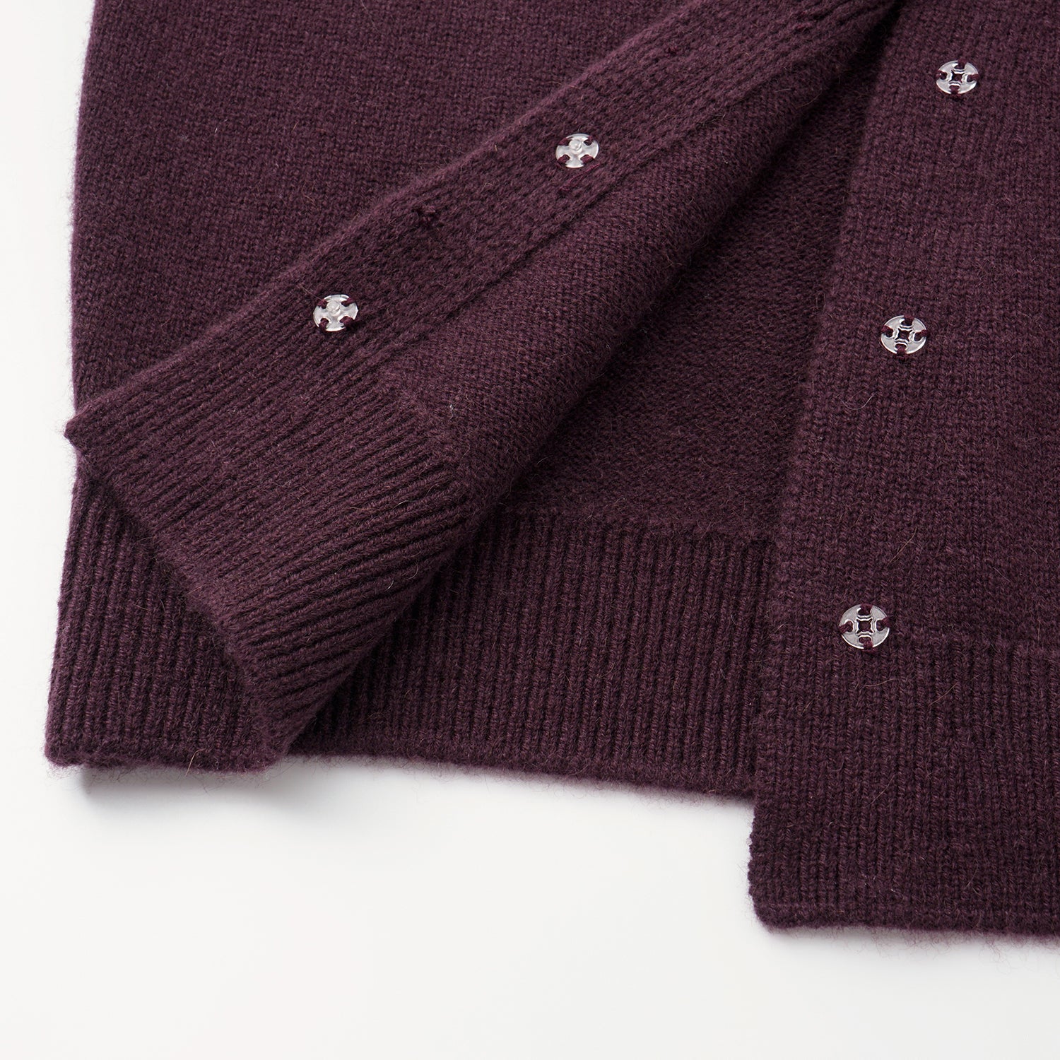 “Autumn Diary”100% Cashmere斜襟立體釦飾針織外套—Berry Danish莓果丹麥