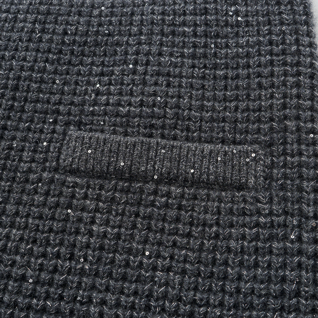 “Autumn Diary” 100% Cashmere細緻華夫格亮片針織鉛筆裙—Nightfall Gleam夜幕之詩