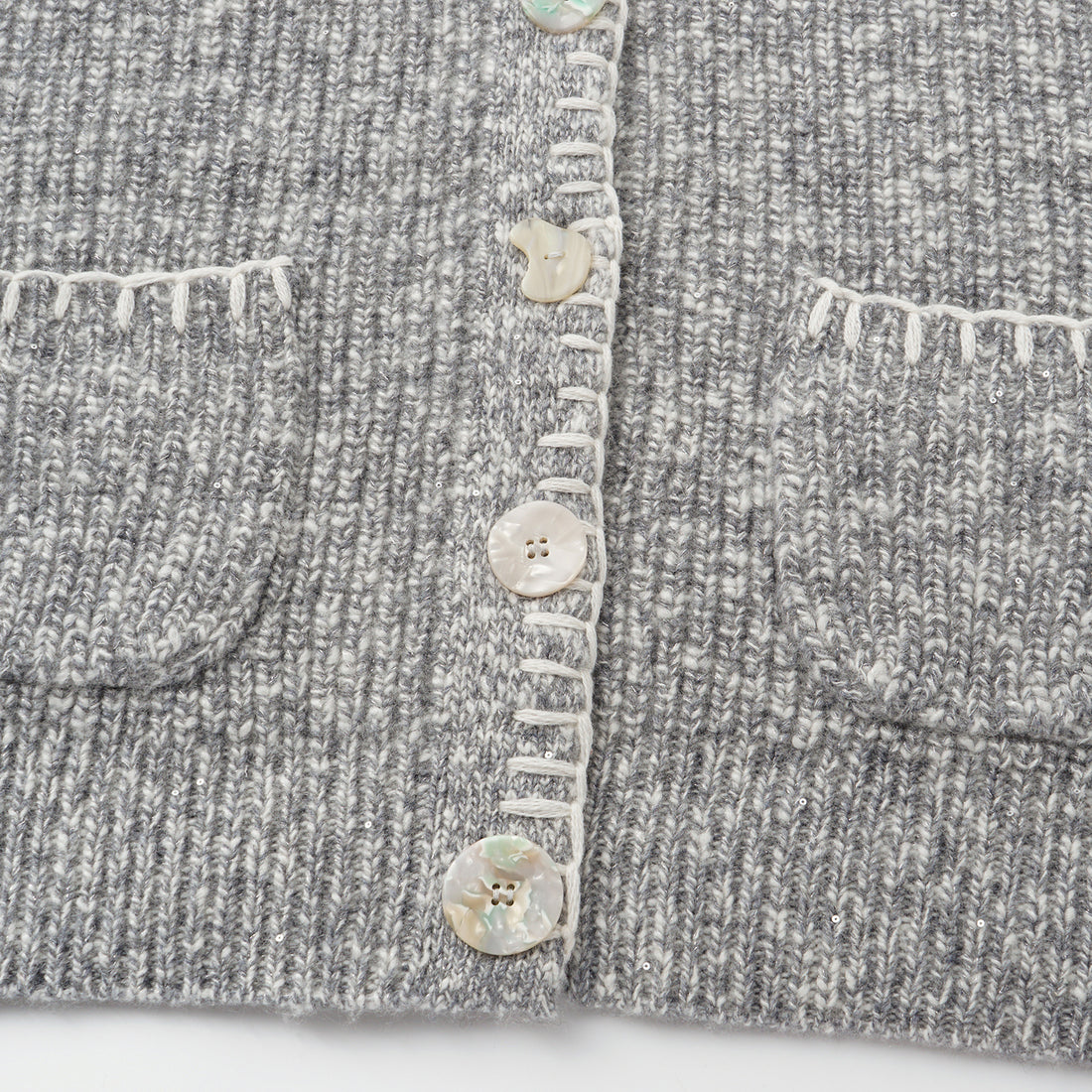 “Winter Diary” 100% Cashmere霧染細針羅紋邊飾高領針織外套—Soft Rain雨的氣息