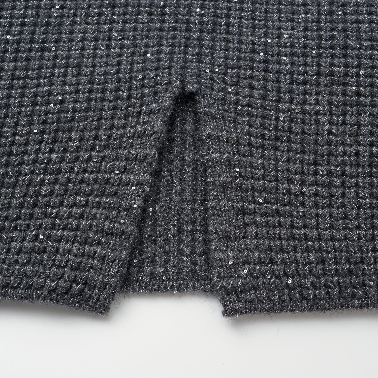 “Autumn Diary” 100% Cashmere細緻華夫格亮片針織鉛筆裙—Nightfall Gleam夜幕之詩