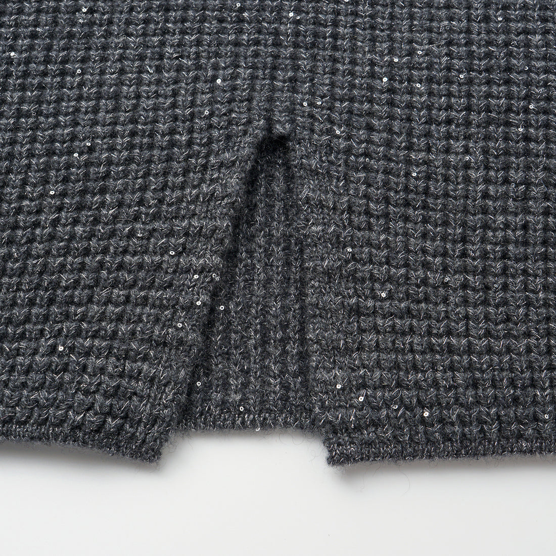 “Autumn Diary” 100% Cashmere細緻華夫格亮片針織鉛筆裙—Nightfall Gleam夜幕之詩