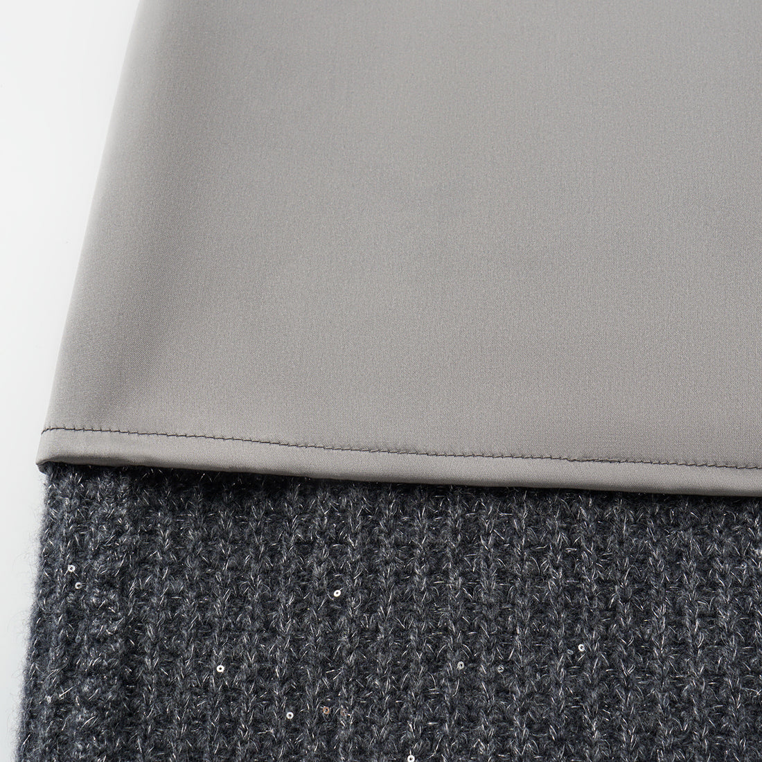 “Autumn Diary” 100% Cashmere細緻華夫格亮片針織鉛筆裙—Nightfall Gleam夜幕之詩