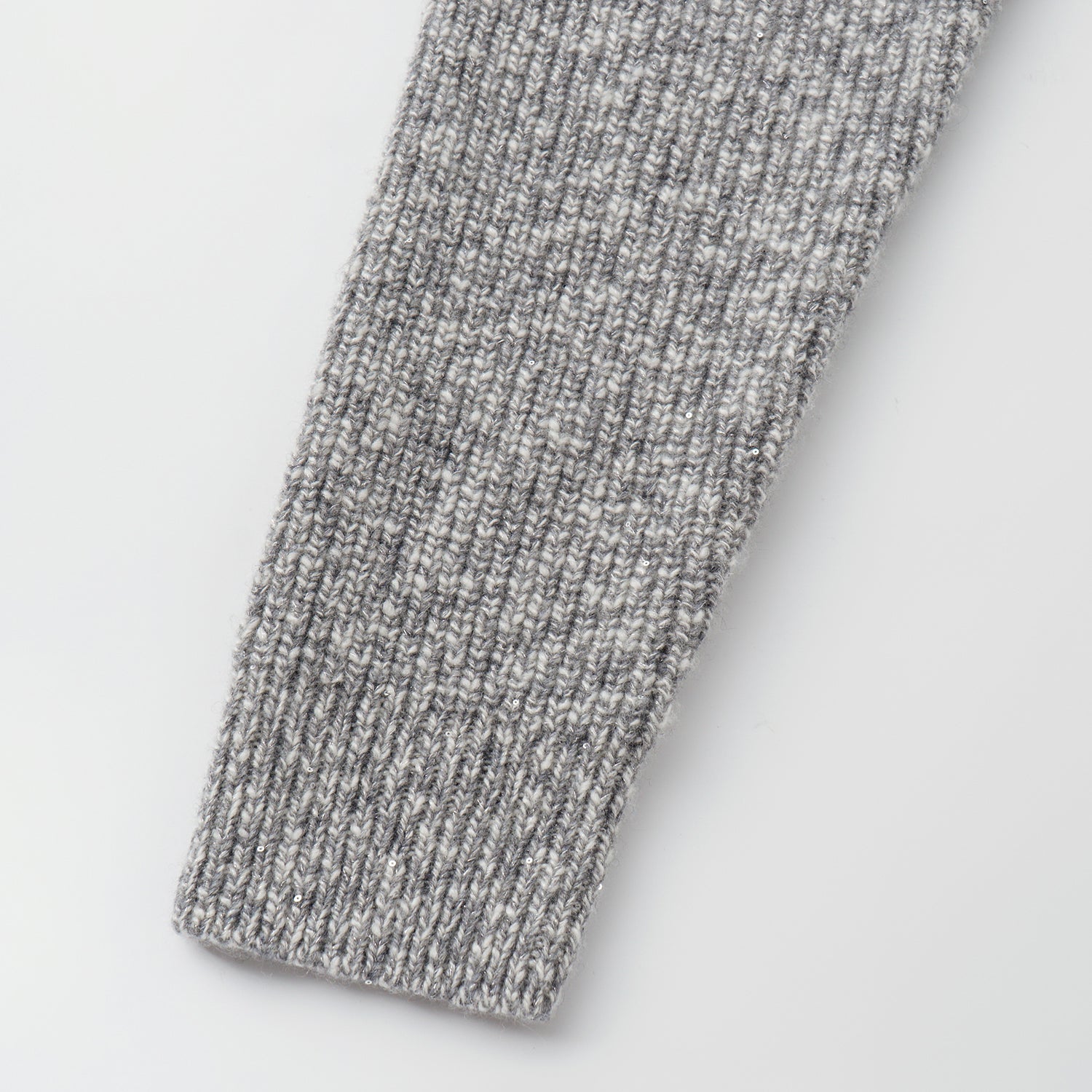 “Winter Diary” 100% Cashmere霧染細針羅紋邊飾高領針織外套—Soft Rain雨的氣息