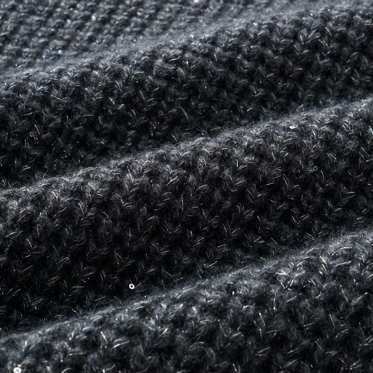 “Autumn Diary” 100% Cashmere細緻華夫格亮片針織鉛筆裙—Nightfall Gleam夜幕之詩