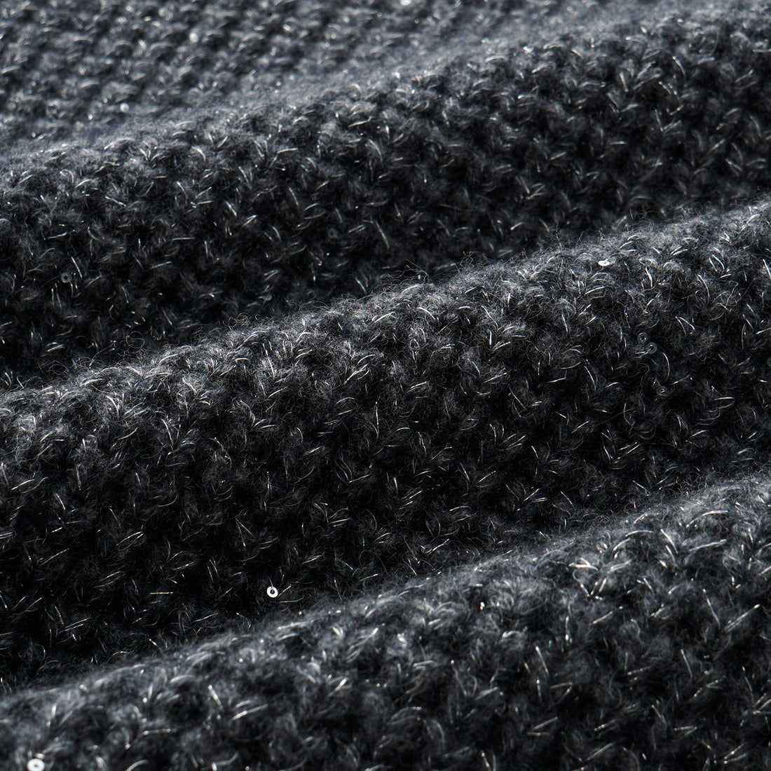 “Autumn Diary” 100% Cashmere細緻華夫格亮片針織鉛筆裙—Nightfall Gleam夜幕之詩