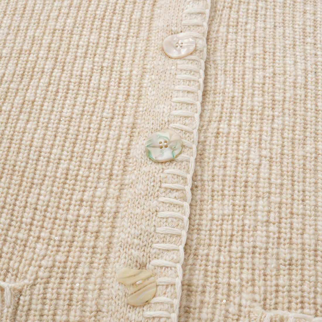 “Winter Diary” 100% Cashmere霧染細針羅紋邊飾高領針織外套—Afternoon Glow午後暖陽