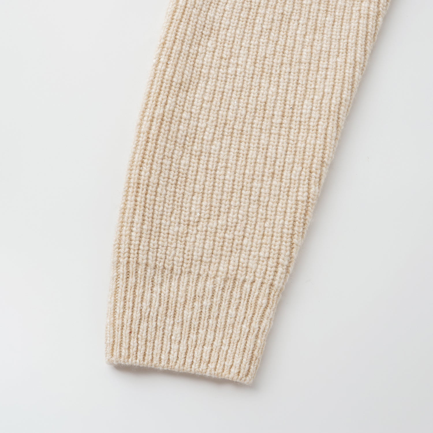 “Winter Diary” 100% Cashmere霧染細針羅紋邊飾高領針織外套—Afternoon Glow午後暖陽