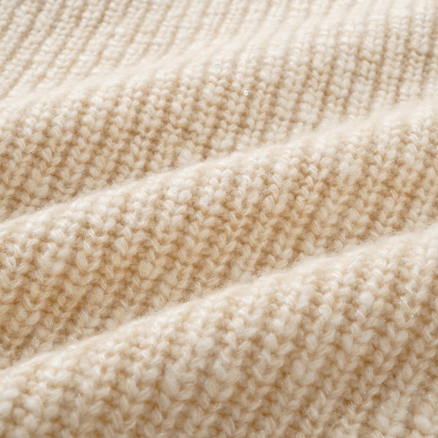 “Winter Diary” 100% Cashmere霧染細針羅紋邊飾高領針織外套—Afternoon Glow午後暖陽