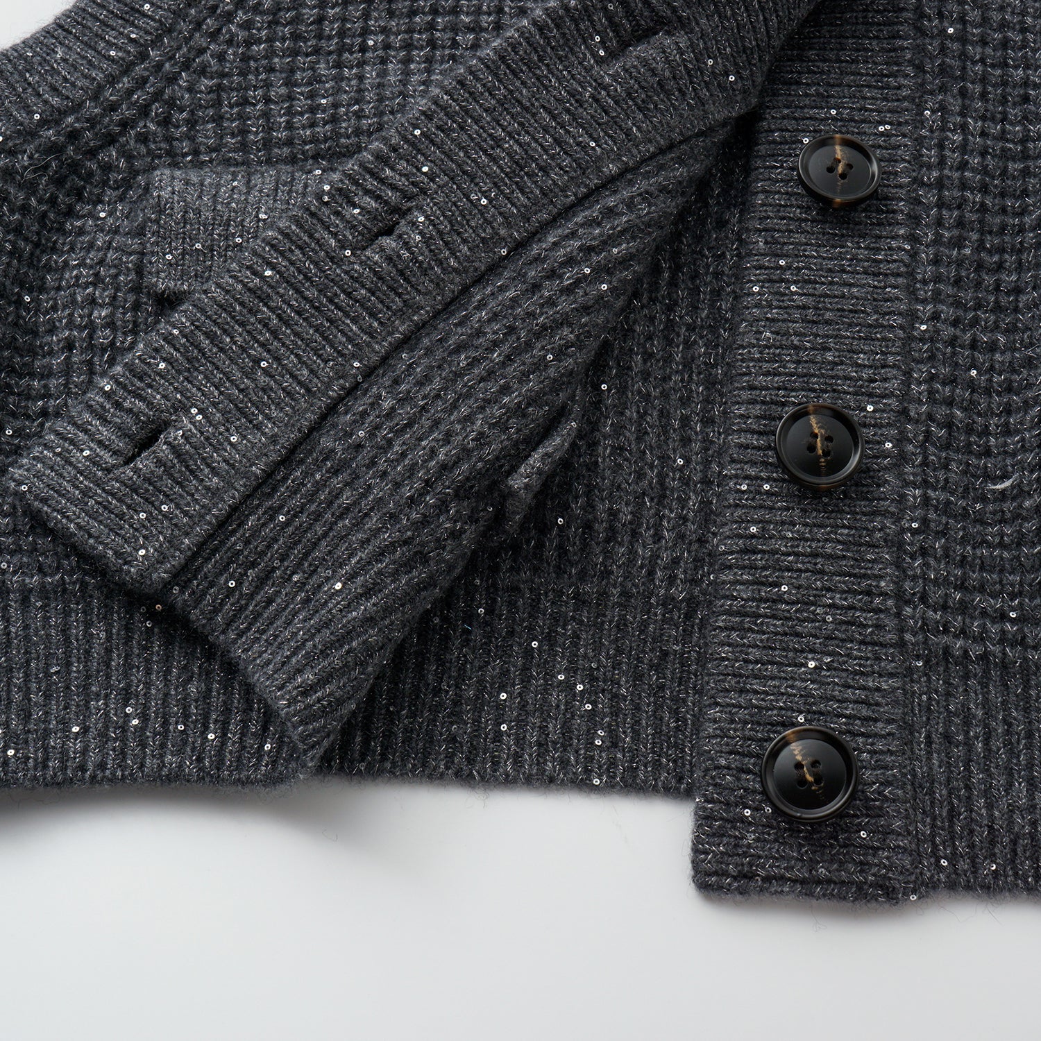 “Autumn Diary” 100% Cashmere細緻華夫格亮片針織背心—Nightfall Gleam夜幕之詩