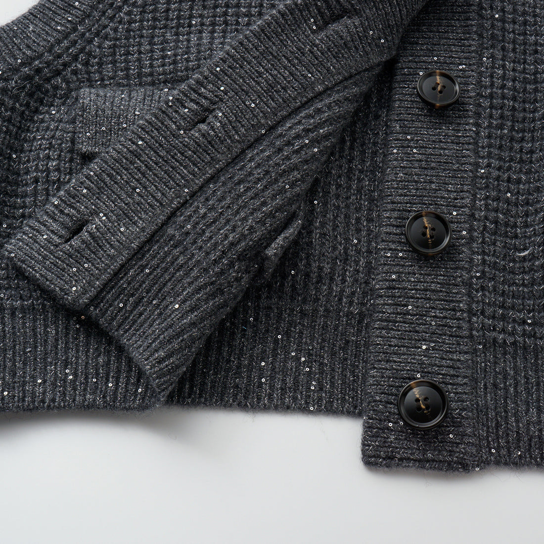 “Autumn Diary” 100% Cashmere細緻華夫格亮片針織背心—Nightfall Gleam夜幕之詩